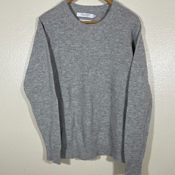 💛💛 4/$25 Shades of Grey/ Micah Cohen Wool Blend Heather Grey Sweater/ small - Picture 7 of 16